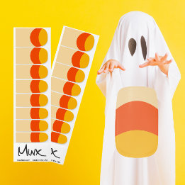 Candy Corn Halloween Minx Nail Art