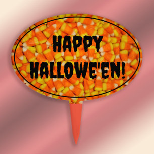 Candy Corn Hallowe'en Party Cake Topper