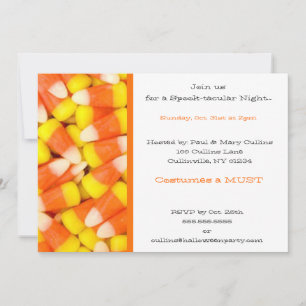 Candy Corn Halloween Party Invitations