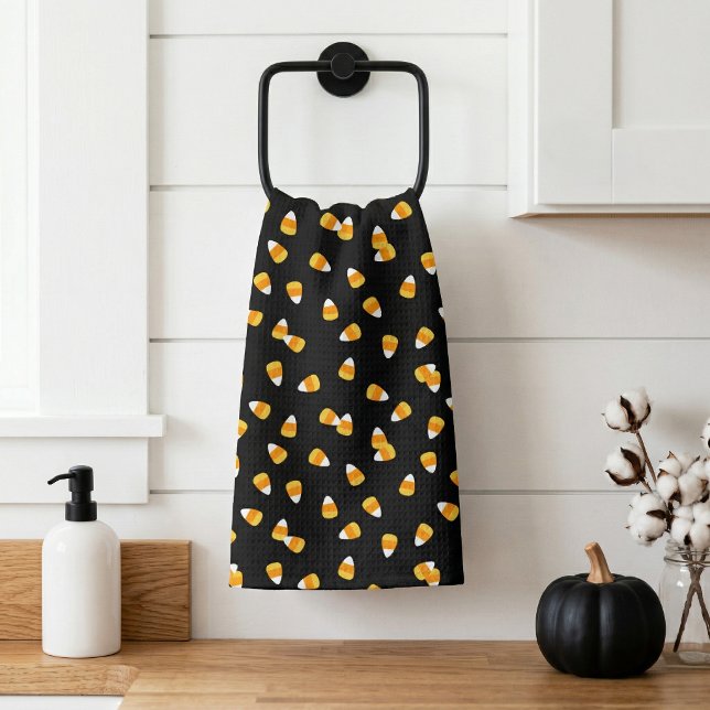 Candy Corn Halloween Party Kitchen Towel (Creator Uploaded)