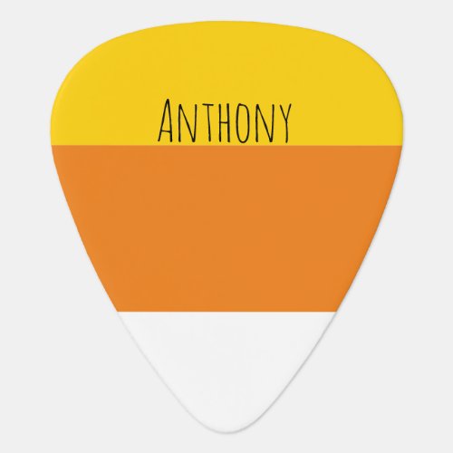Candy Corn Halloween Personalized Guitar Pick