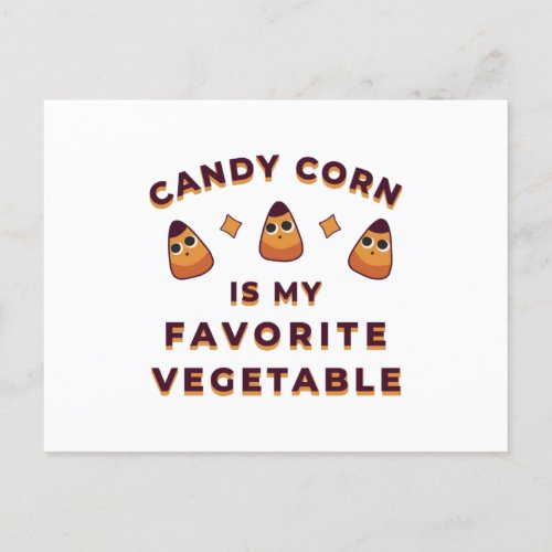 Candy Corn Halloween Postcard