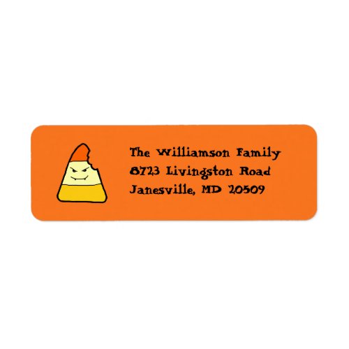 Candy Corn Halloween Return Address Labels