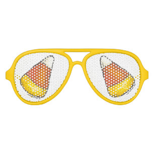 Candy Corn Halloween Thanksgiving Trick or Treat Aviator Sunglasses
