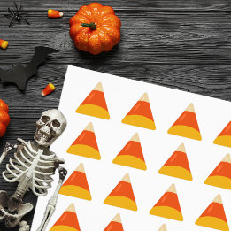 Candy Corn Halloween Triangle Sticker
