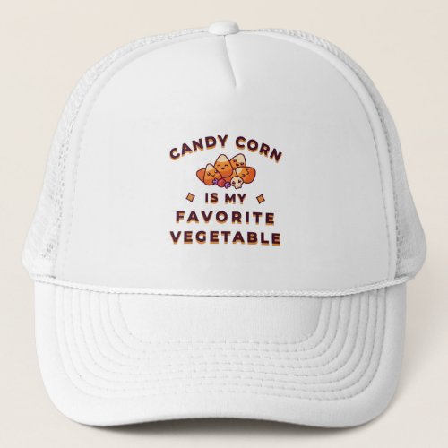 Candy Corn Halloween Trucker Hat