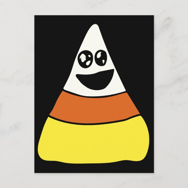 Candy Corn Happiness Halloween Cute Candies        Postcard (Front)