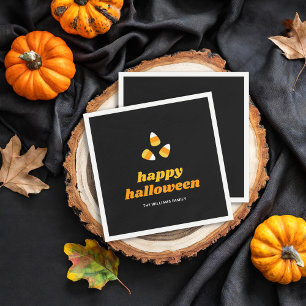Candy Corn Happy Halloween Party Napkins
