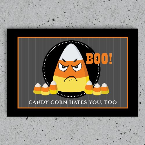 Candy Corn Hater Halloween Doormat