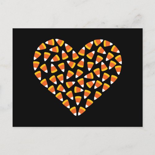 Candy Corn Heart Postcard