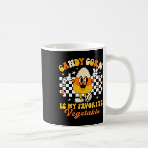 Candy Corn Is My Favorite Vegetable Retro Groovy H Coffee Mug