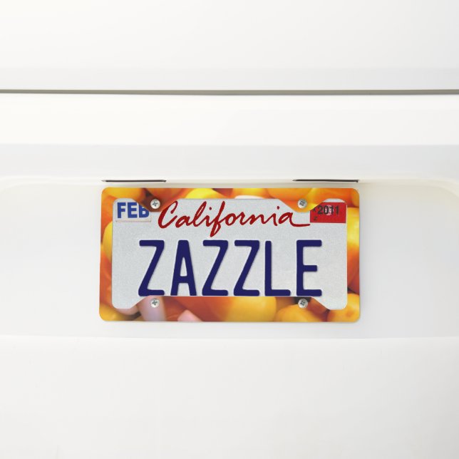 Candy Corn License Plate Frame (On Car)