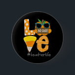 Candy Corn Love 2nd Grade Teacher Life Teacher Hal Button<br><div class="desc">Candy Corn Love 2nd Grade Teacher Life Teacher Halloween</div>