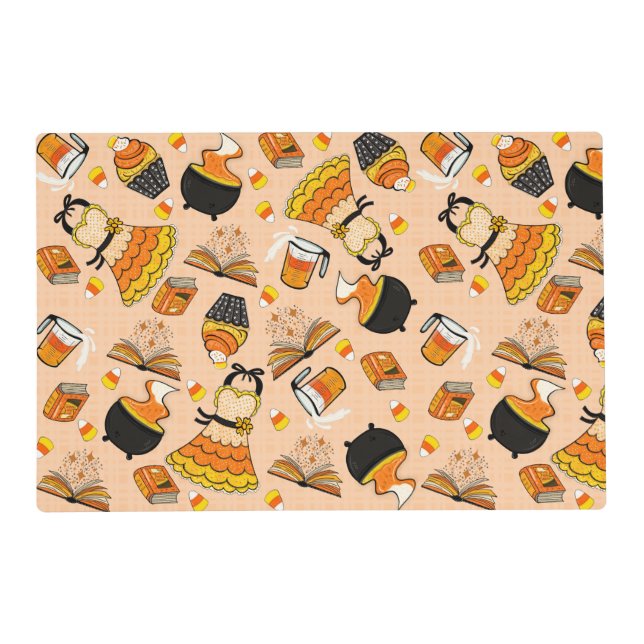 Candy Corn Magic Laminated Placemat (Front)