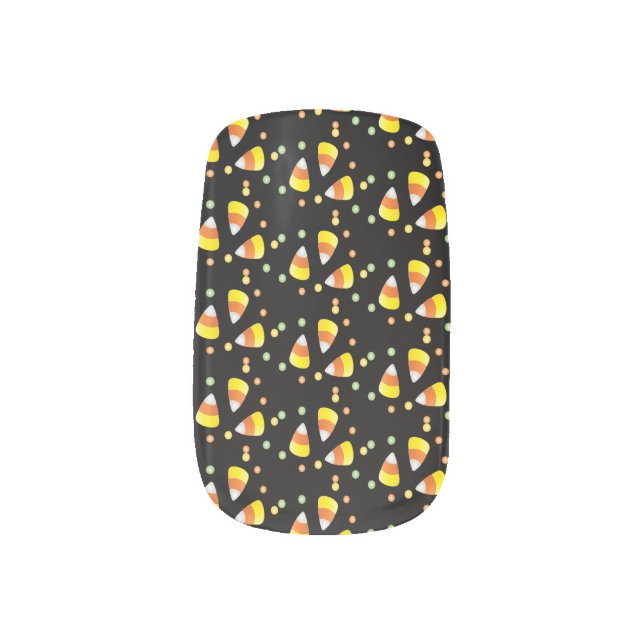 candy corn minx nail art (Left Thumb)