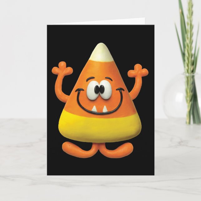Candy Corn Monster Card (Front)