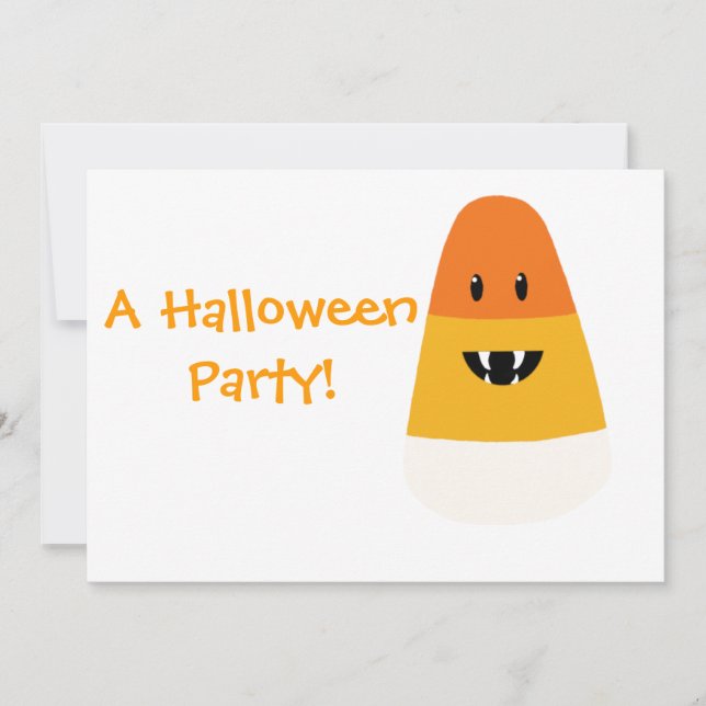 Candy Corn Monster Invitation (Front)