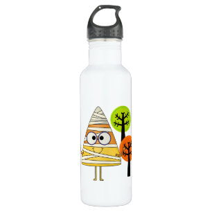 Candy Corn Mummy Halloween Water Bottle