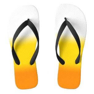 Candy Corn Ombre Halloween Flip Flops