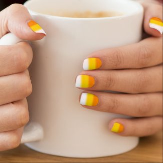 Candy Corn Ombre Halloween Minx Nail Wraps