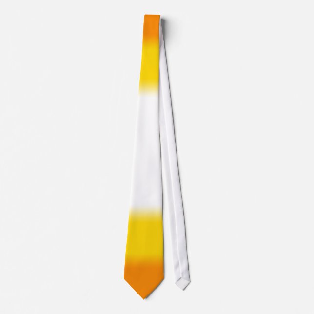 Candy Corn Ombre Halloween Neck Tie (Front)