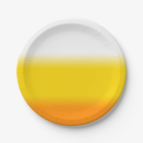 Candy Corn Ombre Halloween Paper Plates