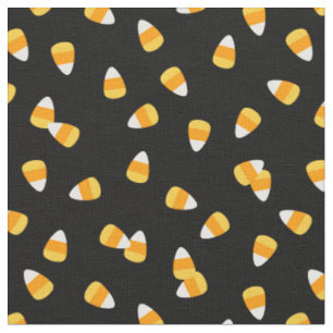 Candy Corn on Black Fabric