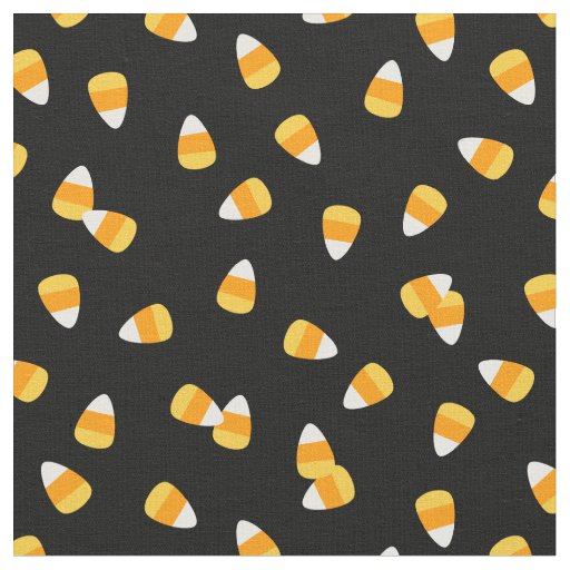 Candy Corn on Black Fabric