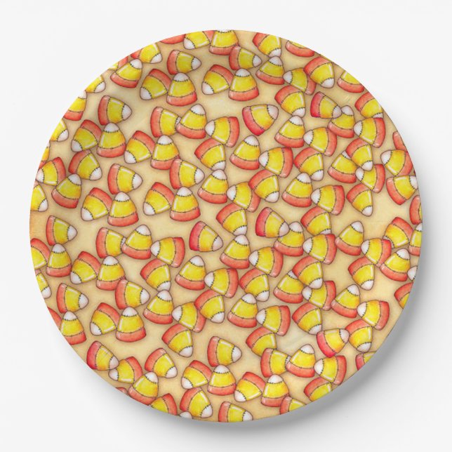 Candy Corn Paper Plates (Front)