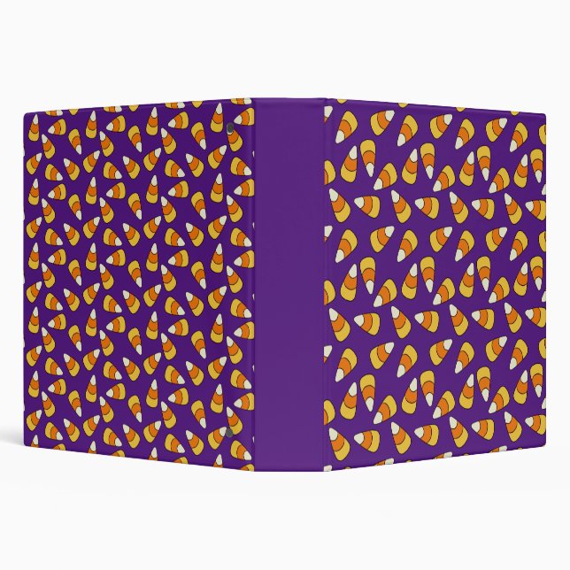 Candy Corn Pattern 3 Ring Binder (Background)