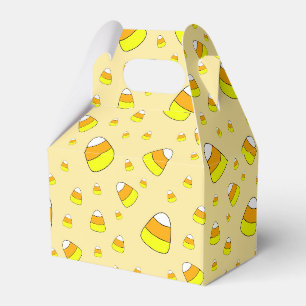 Candy Corn Pattern Halloween Favor Boxes