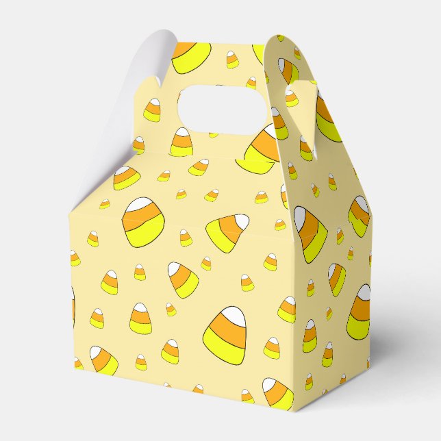 Candy Corn Pattern Halloween  Favor Boxes (Front Side)