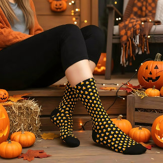 Candy Corn Pattern Socks