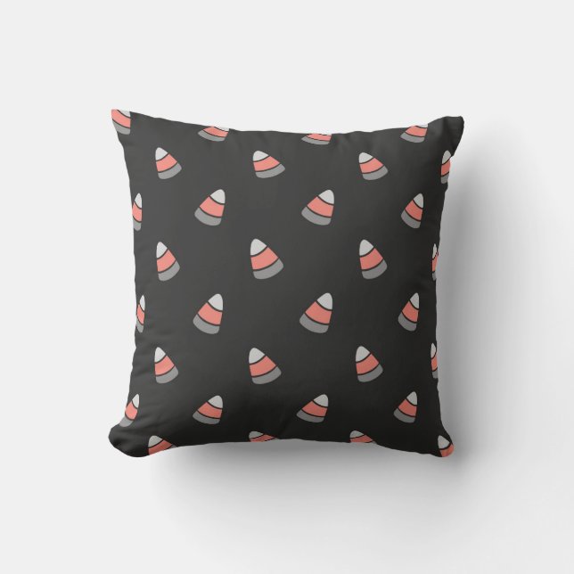 Candy Corn Pattern Throw Pillow (Front)