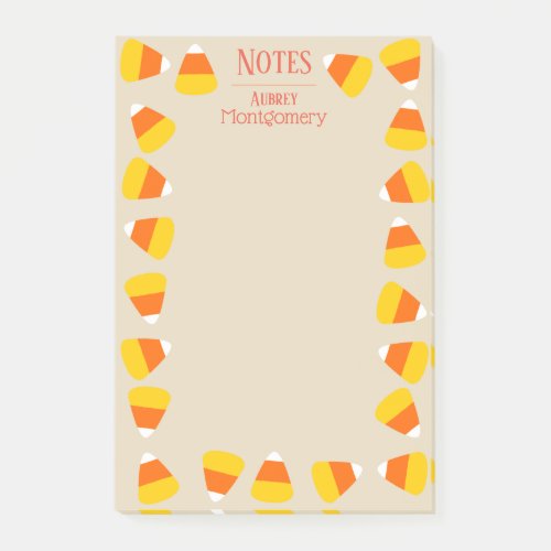 Candy Corn  Personalized Post_it Notes