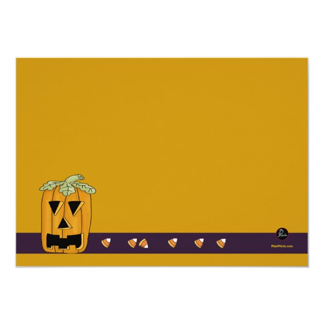 Candy Corn - Photo Halloween Birthday Party Invita Card