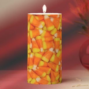 Candy Corn  Pillar Candle