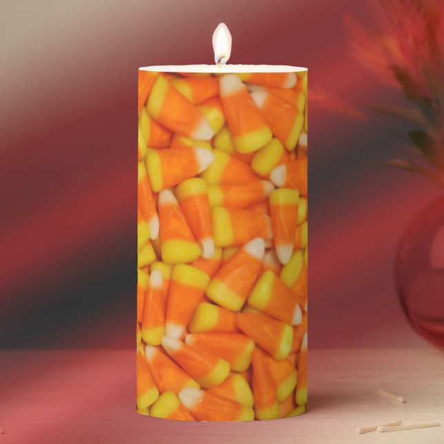 Candy Corn  Pillar Candle (Creator Uploaded)