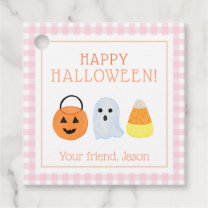 Candy Corn, Pumpkin Ghost Halloween Trick or Treat Favor Tags