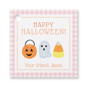Candy Corn, Pumpkin Ghost Halloween Trick or Treat Favor Tags