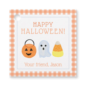 Candy Corn, Pumpkin Ghost Halloween Trick or Treat Favor Tags