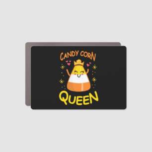 Candy Corn Queen Cute Halloween Kawaii Crown Car Magnet