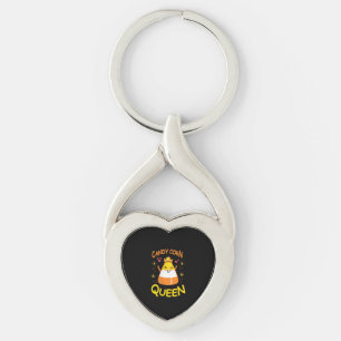Candy Corn Queen Cute Halloween Kawaii Crown Keychain