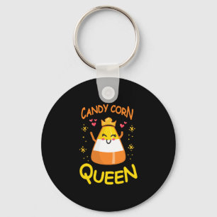 Candy Corn Queen Cute Halloween Kawaii Crown Keychain