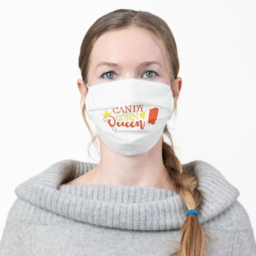Candy Corn Queen Funny Cute Halloween Adult Cloth Face Mask