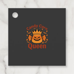 Candy Corn Queen Halloween Crown Bats_1 Favor Tags