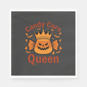 Candy Corn Queen Halloween Crown Bats_1 Napkins