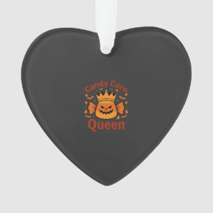 Candy Corn Queen Halloween Crown Bats_1 Ornament