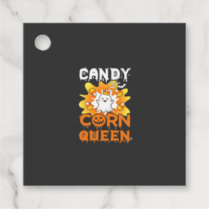 Candy Corn Queen Halloween Ghost Bats Spider Web Favor Tags