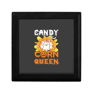 Candy Corn Queen Halloween Ghost Bats Spider Web Gift Box